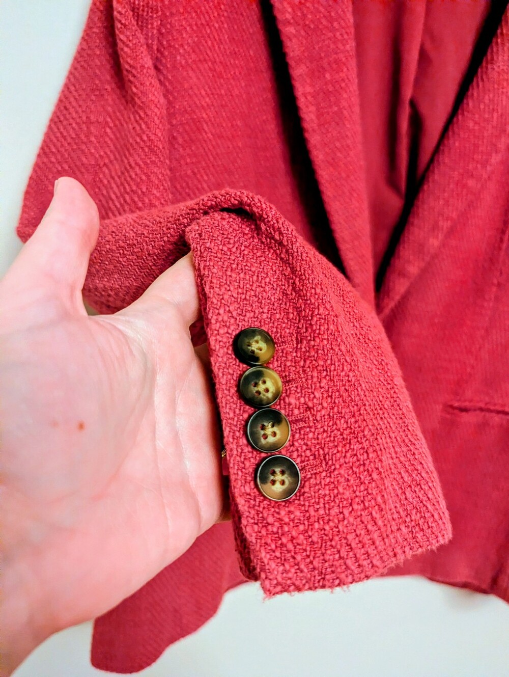 Ann Taylor Hutton Textured Single Button Blazer - Fuchsia - Picture 6 of 9